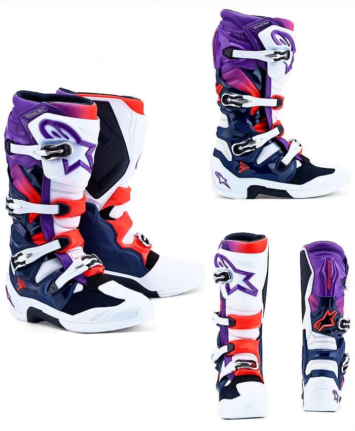 ALPINESTARS TECH 7 MX27 WHITE PURPLE RED ORIGINAL SEPATU ALPINESTAR TECH 7