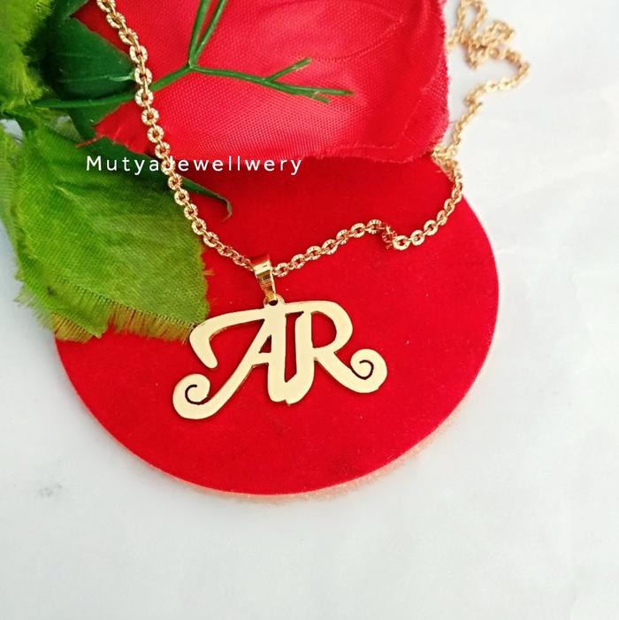 Kalung Inisial / Kalung Huruf / Kalung 2 Huruf Bisa Request Huruf