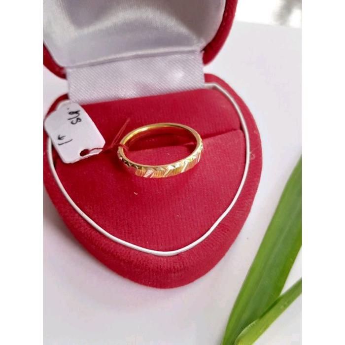 Cincin emas 2 gram diameter bisa custom