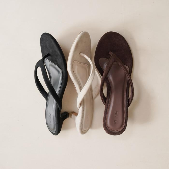 FALVERE - Gigi Thong Heels | Thong Heels 3cm | Sendal Thong Heels Wanita