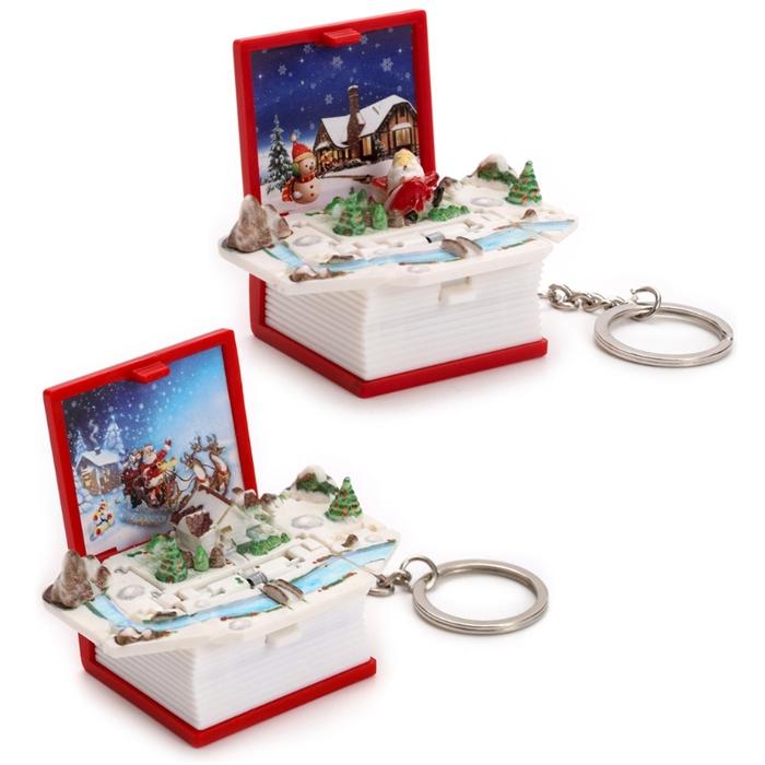 Pop-up Book Space Folding Book Castle Keychain Puzzle Child for