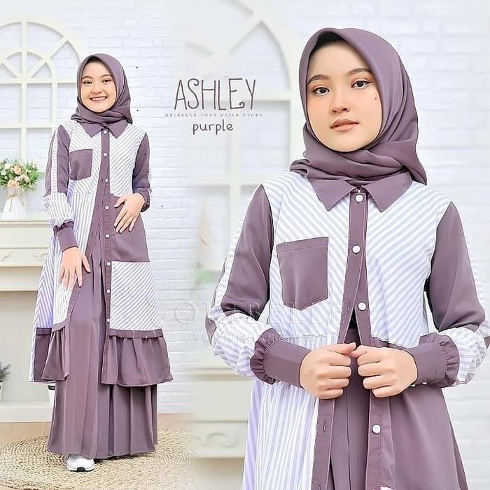 Larist One Set Anak Usia 8-12 Tahun Model Tunik dan Rok Anak Perempuan Terbaru 2026 Kekinian Baju Mu