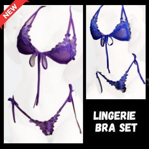 Bra Set Bordir Micro Bra Gstring Transparan Import Premium