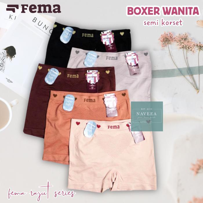 12Pcs Cd Boxer Wanita Fema Celana Dalam Wanit Dewasa Semi Korset Legging Pendek Short Hh Waist Untuk