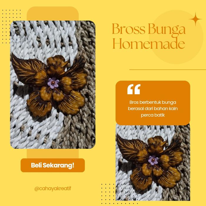Bross Bunga Kain Perca Homemade