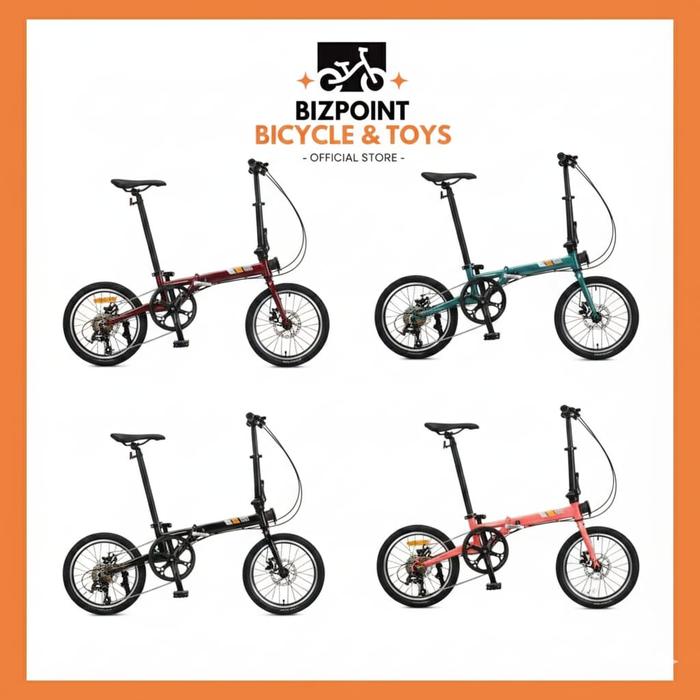 SEPEDA LIPAT FOLDING BIKE RUBICK GAS 16inch 349 10Speed Disc Brake - Jet Black