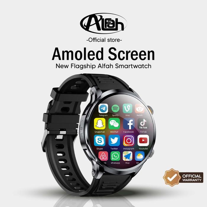 ￼Alfah - H18 Pro 4G/5G Smartwatch Sim Card Wifi GPS AMOLED Screen App Download WA Reply Smart Watch 