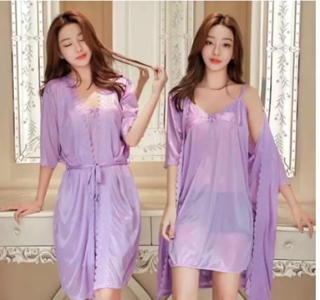 fazza22id set KIMONO 2in1 TRICOT STANDAR allsize / dress lingerie kimono 2in1 LD 100 CM