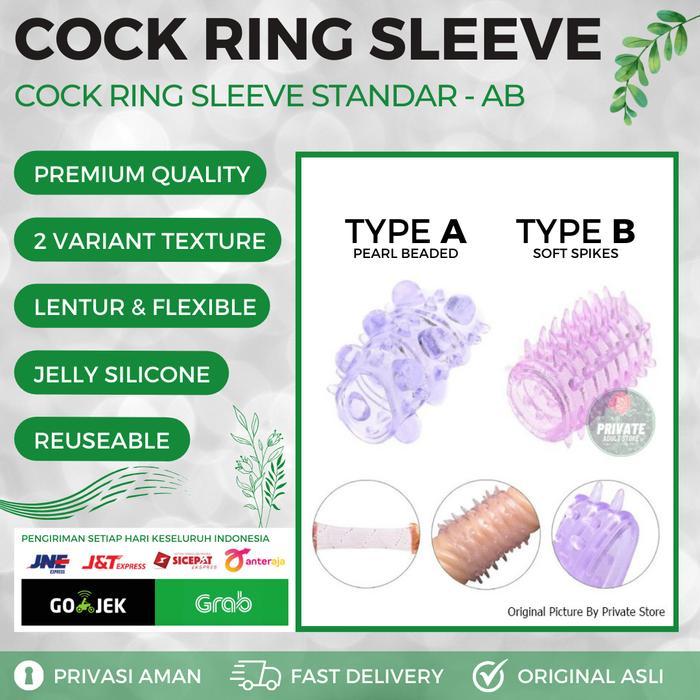 COCK RING SLEEVE PEARL BEADS & SOFT SPIKE - 2 Variant Type Cincin Vital Pria Texture Mutiara Duri Ge