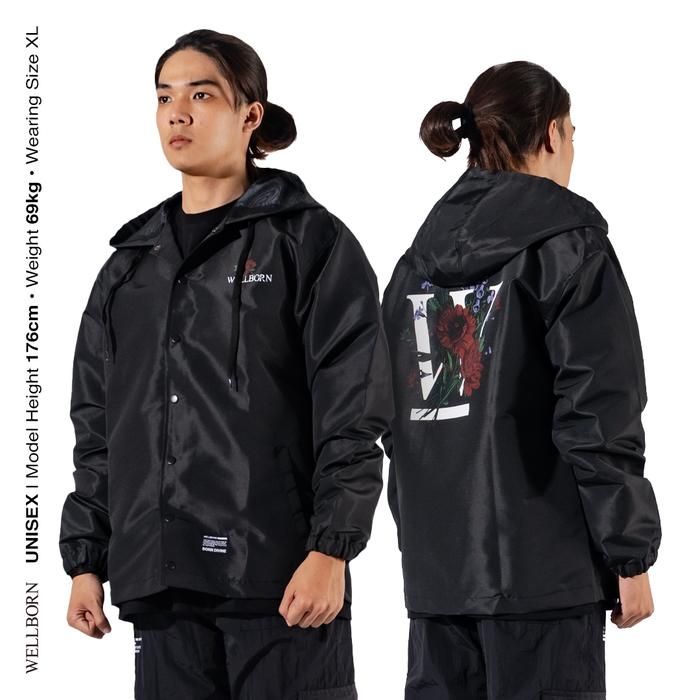 Wellborn Herb Coach Jacket Black Jaket Casual