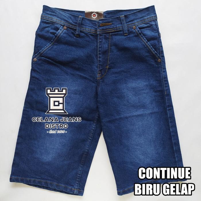 PROMO CELANA PENDEK CELANA JEANS PENDEK PRIA-CELANA PENDEK JEANS-SLIMFIT-BLUE BERRY-HITAM-BLITZ 26-4