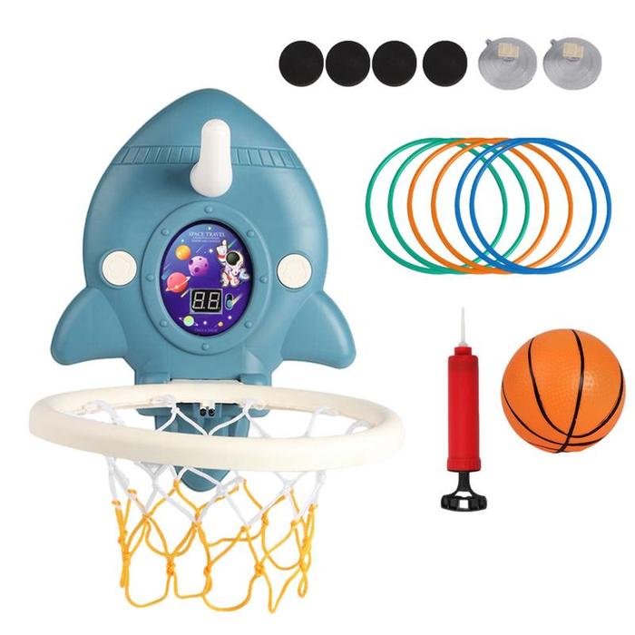 Terlaris, Set Permainan Basket Anak-anak Rak Keranjang Cincin Roket