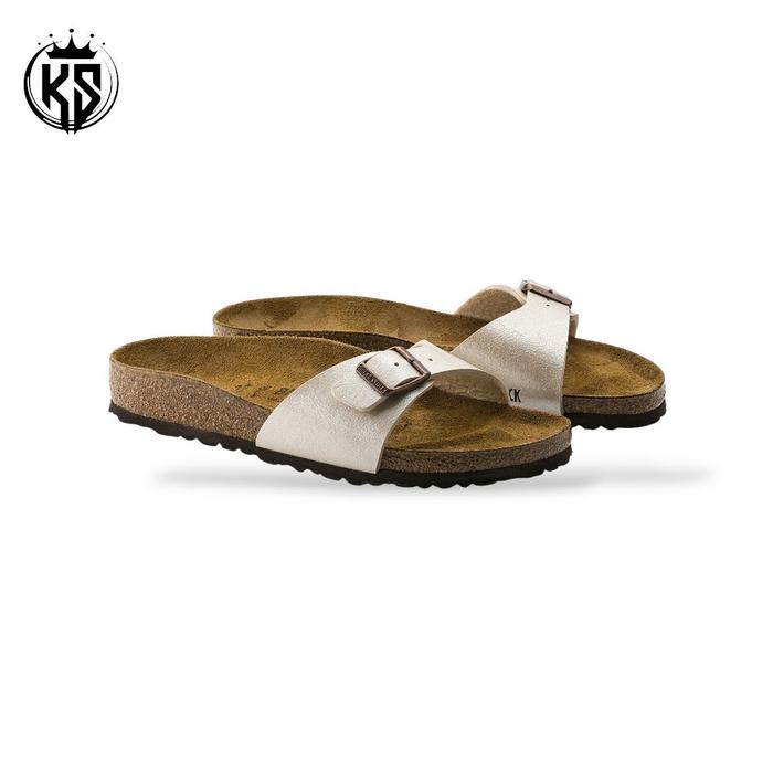 Birkenstock Madrid Birko Flor Graceful Pearl White