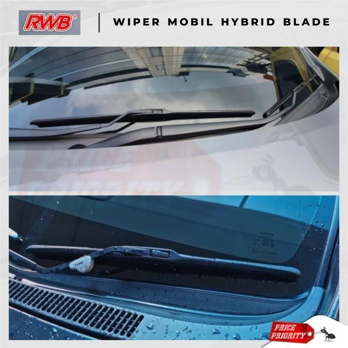 Wiper Mobil Honda JAZZ Karet Wiper Frameless Hybrid Blade Set RWB