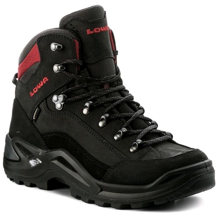Lowa Sepatu Gunung Renegade Goretex Black Pria Waterproof GTxOutsole Vibram Size 42 Insole 27 cm Boo
