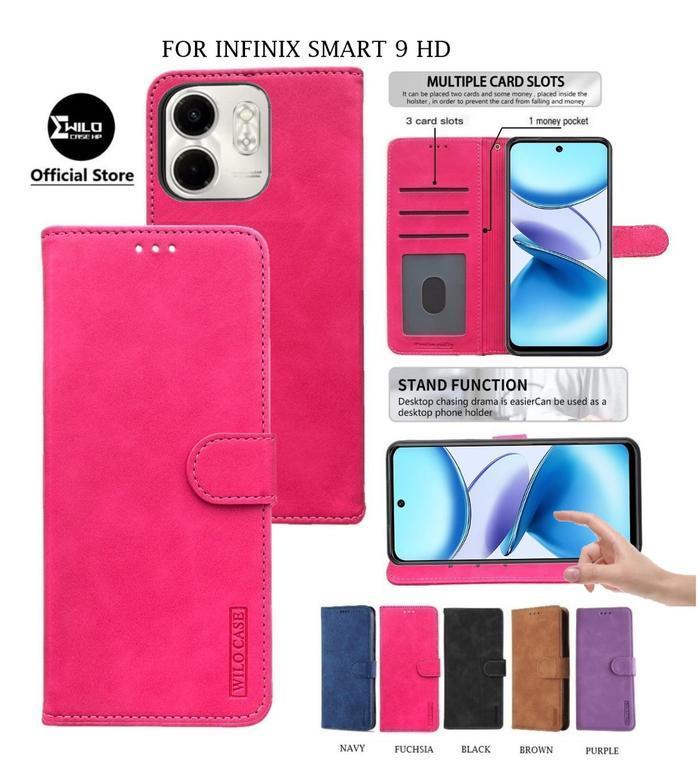 Flip Case Untuk Infinix Smart 9 Hd Flip Case Kulit - Casing Dompet Case - Wallet Leather  Premium Tp