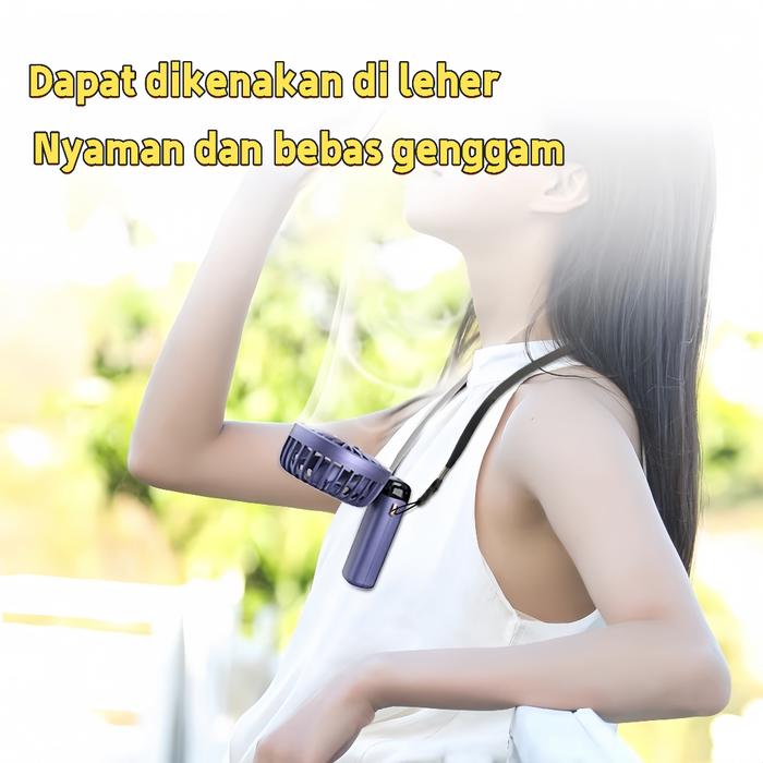 [READY] Kipas Genggam Mini Portable / Kipas Angin Listrik Mini Dengan Bilah Warna-Warni / Kipas Lipa