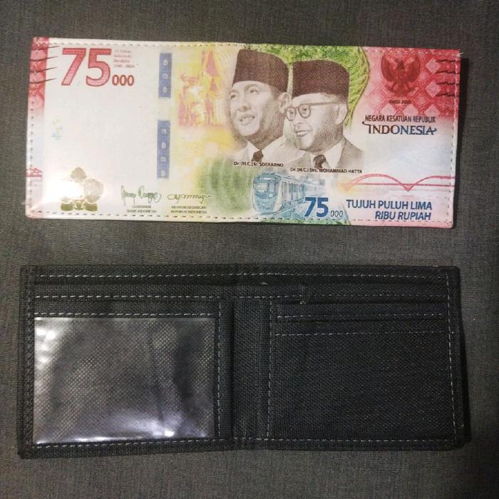Dompet minimalis motif Mata uang, 50, 75, 100ribuan