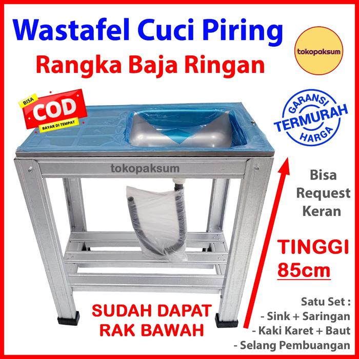 Wastafel Cuci Piring Stainless Kitchen Sink Portable Bak Cuci Piring Portable Baja Ringan Stainless 