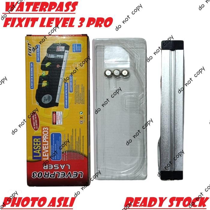 Waterpass Fixit Level Pro 3 Water Pass Meteran Laser up to 250 Cm
