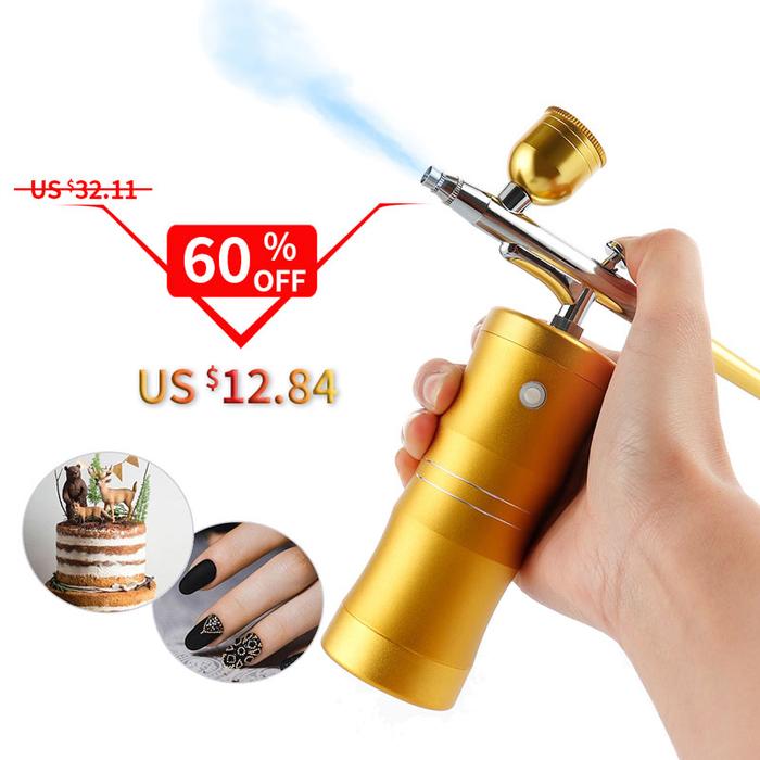 0.4Mm Kit Kompresor Udara Mini Semprotan Cat Air Sikat Airbrush untuk