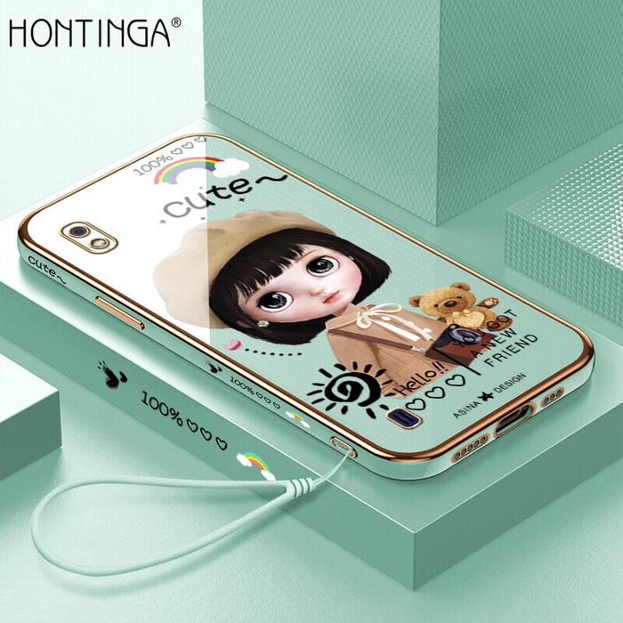 Hontinga Casing Case untuk Samsung Galaxy A10 Case Fashion Kartun