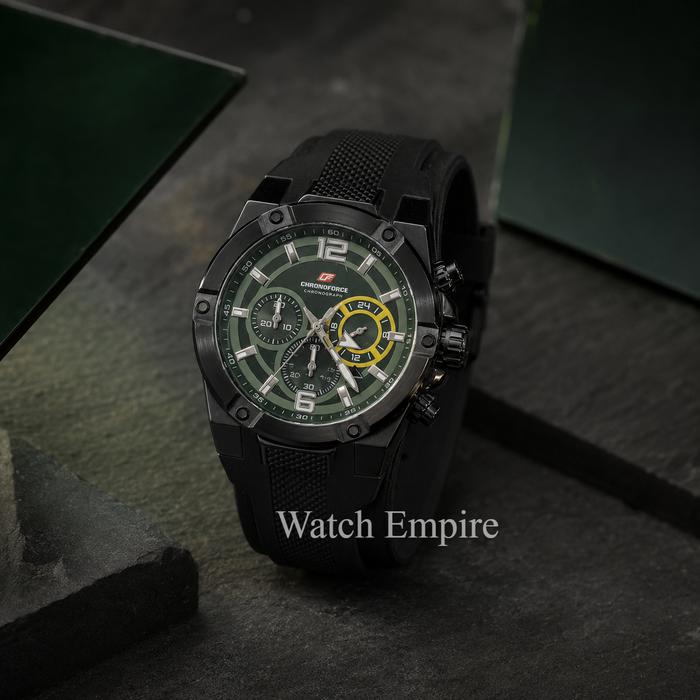 Chronoforce 5231 G-5 Jam Tangan Pria Stainless Steel Black Green