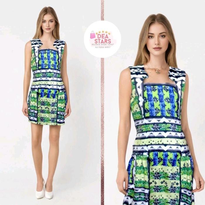 Cotton Silk Mini Dress by Peter Pilotto/Dress Mewah/Dress Designer/Dress Import/Dress Cantik Pesta W