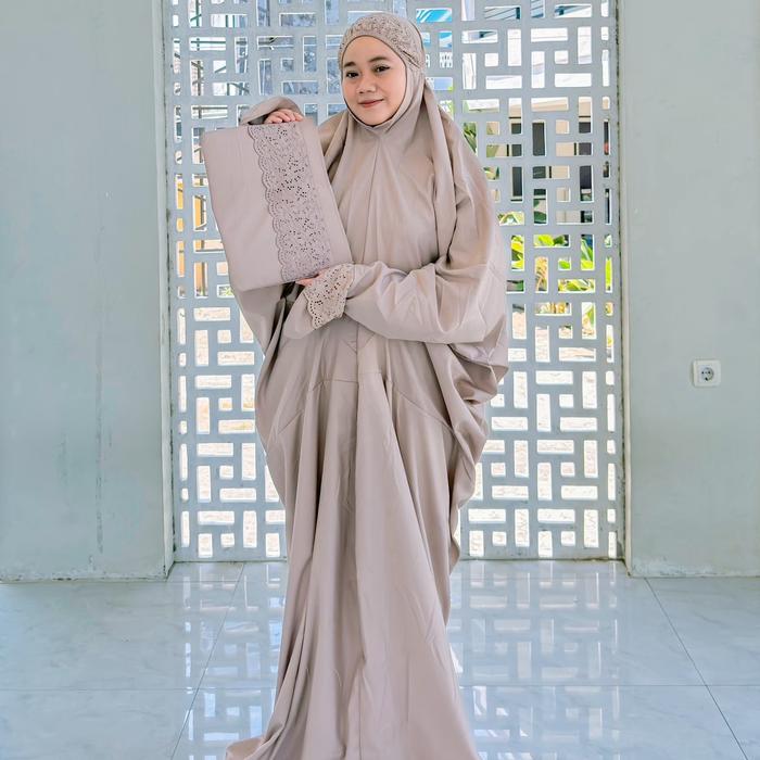 Laykha - Mukena Terusan Dewasa Khadijah Ori Katun Mikro Termurah