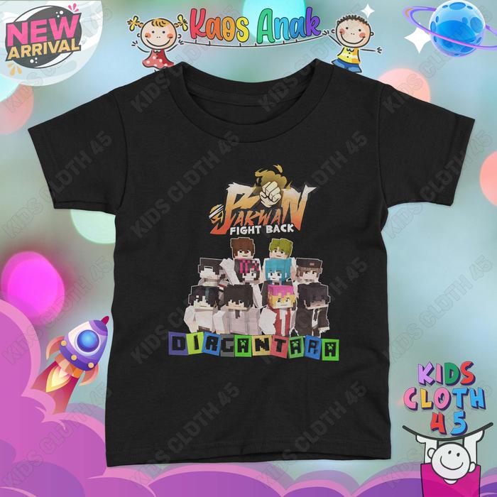 Kaos Anak Kaos Lengan Pendek Anak Tshirt Anak Laki-Laki & Perempuan Bakwan Fight Back Dirgantara