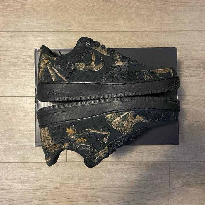 Nike Air Force 1 '07 Low x Realtree Black Camo "Off Noir/Multi Color/Multi" Original BNIB Casual Sne