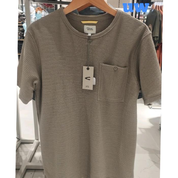 kaos pria camel active bahan katun 100% Original. coklat polos