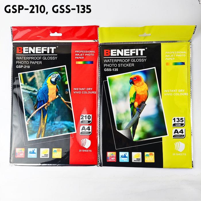 Kertas Foto Print / Photo Paper Benefit / Waterproof Glossy Photo Paper, Photo Sticker A4