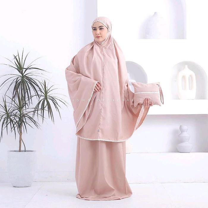 Rp500 Pilih 5, diskon 3% Cicilan Murah 0% > Star+ Mukena Dewasa Mukena Katun Polos Renda Rajut Alana