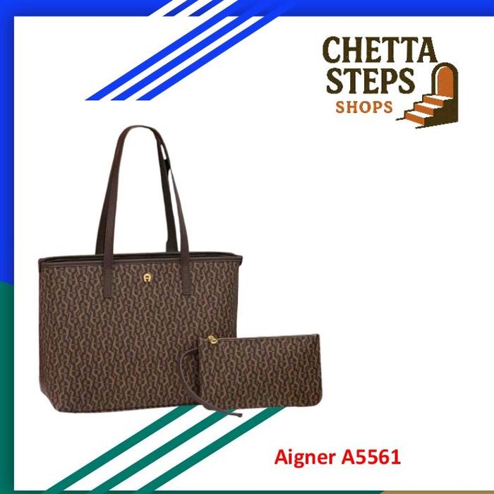 Tas Wanita Aigner A5561 - Tas Cewek Tote Bag Signature 2 in 1