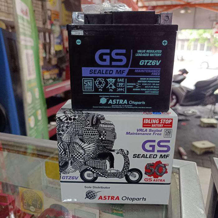 Aki Gs Vario 125 / 150 Gtz6V Terlaris