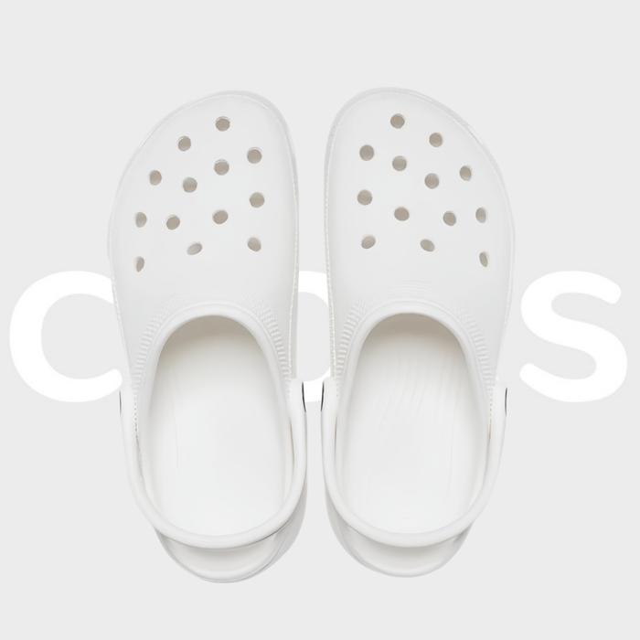 【ORI COD】Crocs Sandal Crocs Classic Clog Sandal Crocs Wanita Pria - Putih/White