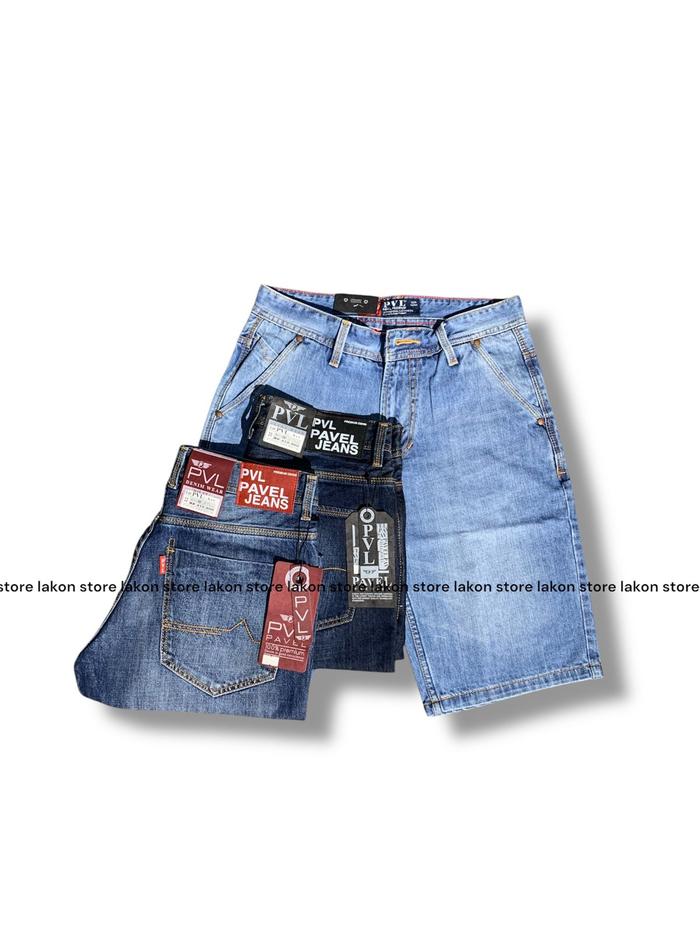 Pavel Celana Jeans Pendek PVL Premium Denim Corvus Original Quality Standar Indonesia Trendy Fashion