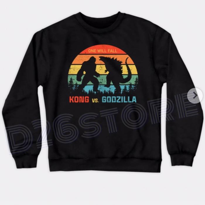 Sweater Sweatshirt Godzilla vs Kong one will Fall Monsterverse Godzilla versus King Kong Movie