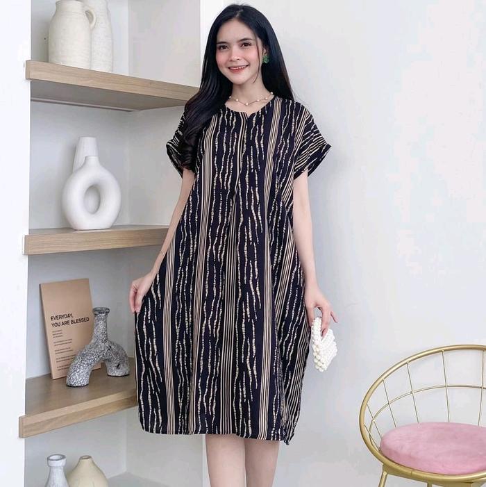 Daster Pendek by HD.id Dailywear Busui Friendly Floral Rayon Jumbo