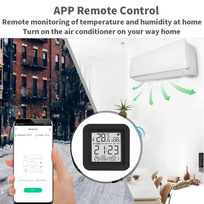 Tuya Smart Universal IR Remote With Temperature Humidity Sensor for