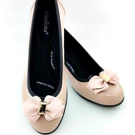 Wedges wanita wedges sepatu paulista KN07 Shoes Heels Hitam