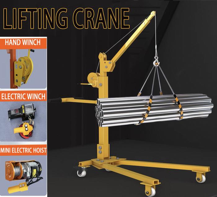 AOGE/ Mini Crane / Derek Listrik / Lifting Crane Listrik Putar 200KG 300KG 500KG HAND WINCH ELECTRIC