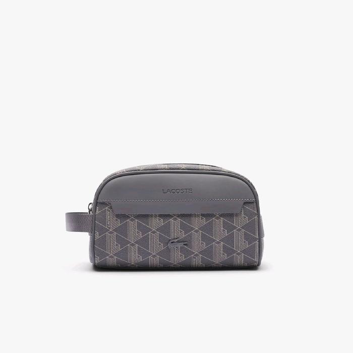 Lacoste Men's The Blend Toiletry Bag Clutch pria - Grey