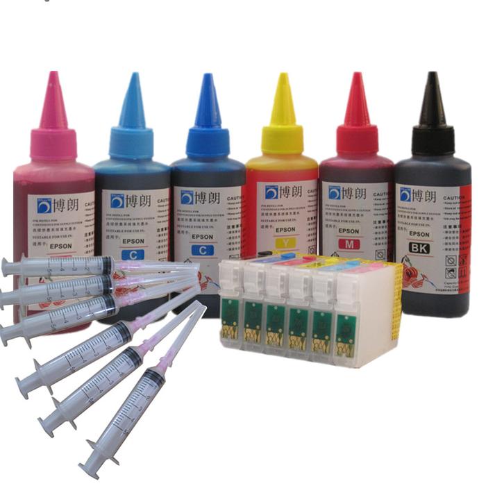 T0801 -T0806 ink cartridge refill ink kit for Epson Stylus PX650W