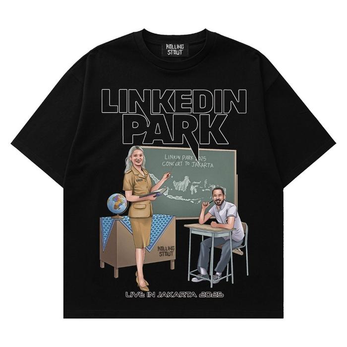 Rollingstout Tshirt - Linkedin Park jakarta Tout  | Baju Band Pria dan Wanita