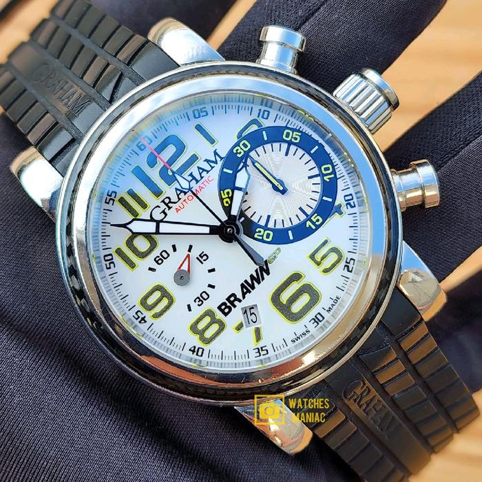 Jam Tangan Luxury Limited Edition Graham Brawn GP Silverstone Chronograph Chronometer Automatic Swis