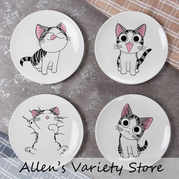 Cute cat Cartoon Dessert Spaghetti plate Ceramic soup plate steak