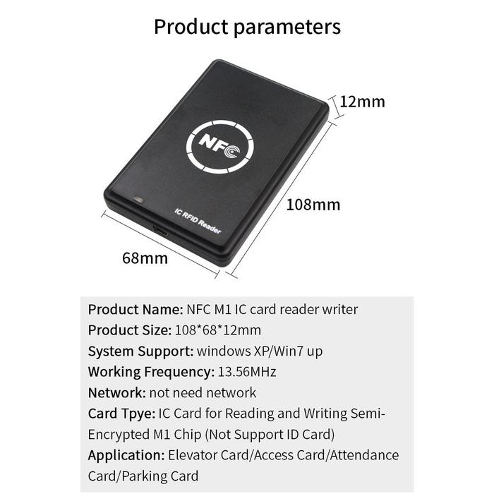 NFC RFID Copier Duplicator 13.56Mhz Keyfob Smart Card Reader Writer
