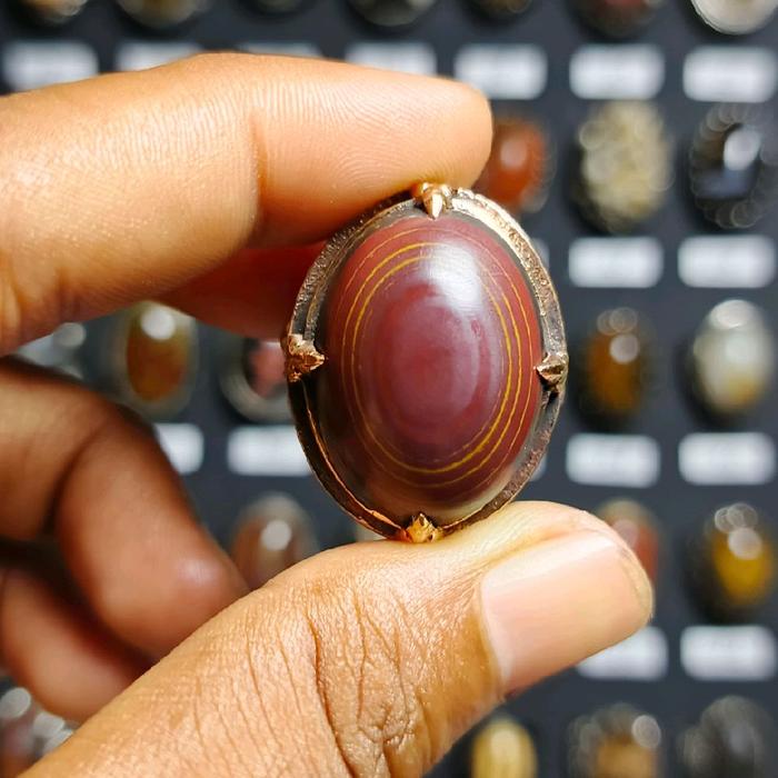 Cincin Batu Akik Puser Bumi Ati Ayam Urat Emas Ring Koin Ukir Kombinasi Pesanan. Garansi Natural Ala
